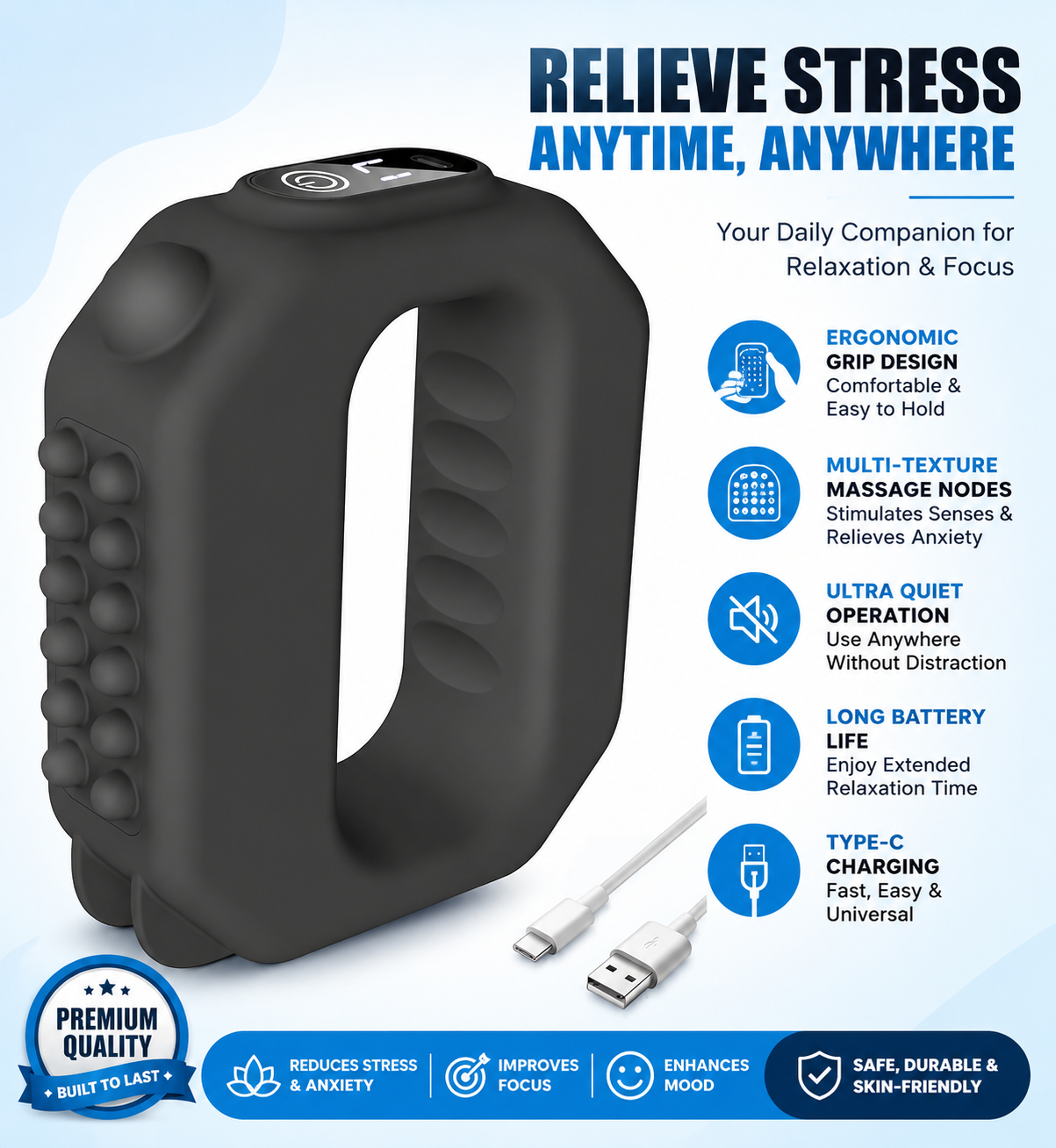 Fat Burning Fascia Massager Ring with Deep Tissue Technology