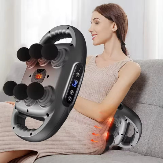 Professional Fascia Massage Gun with 6 Attachments – Deep Tissue Relief