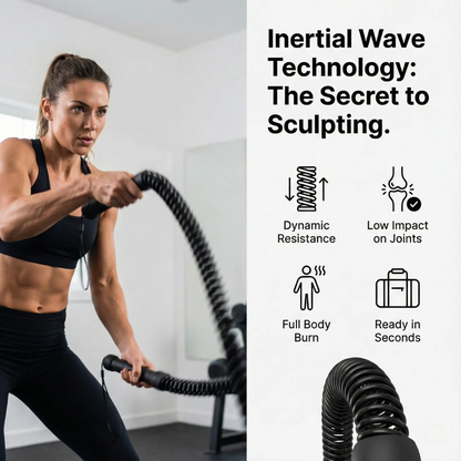 The Complete Home Battle Rope Bundle — Full-Body HIIT. Zero Space. Zero Noise.